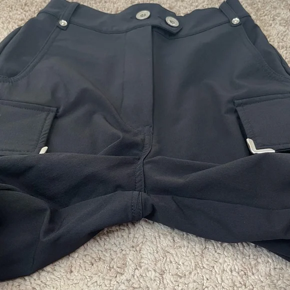 Maniere De Voir Black High-Rise Women’s Cargo Nylon Blend Utility Pants Size 6 - Picture 8 of 15